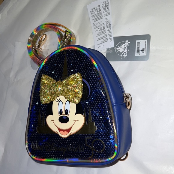 Disney Minnie Mouse Sequined CrossbodyBag 50th Anniversary - Picture 3 of 16